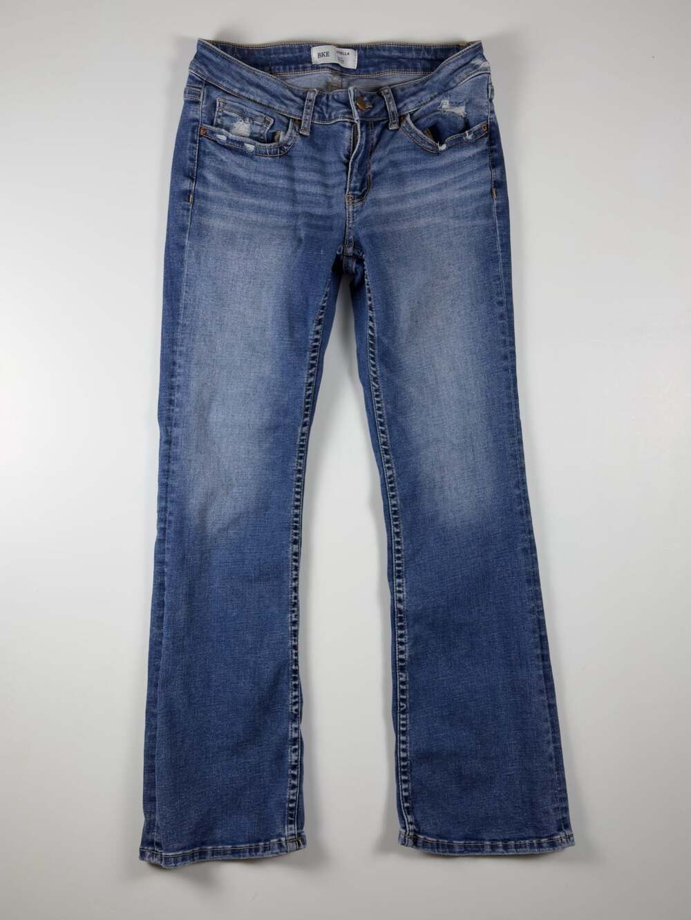 BKE Stella Bootcut Distressed Medium Wash Denim Jeans Women's 29 x 31.5
